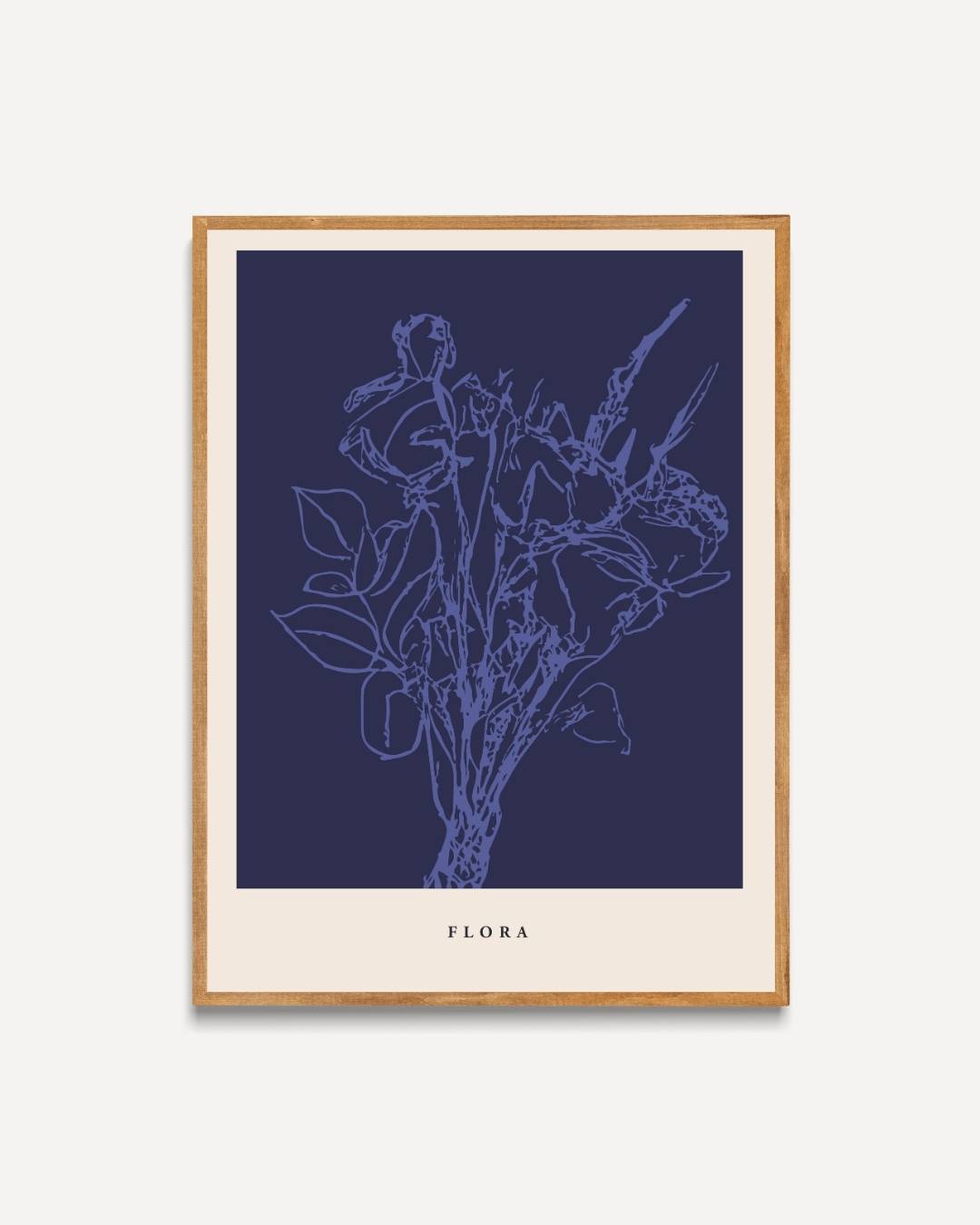 Flora lijnkunst Poster – portret poster als wanddecoratie