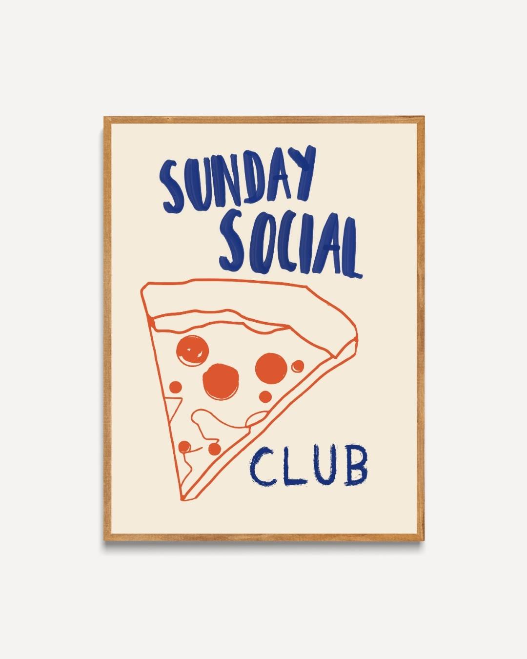 Sunday social club Poster – portret poster als wanddecoratie
