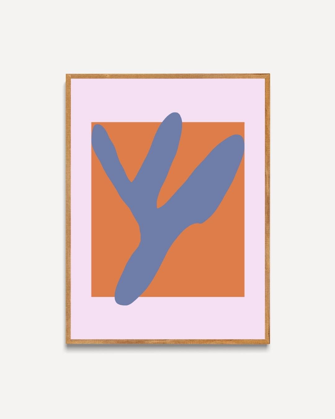 Abstract blue shape Poster – portret poster als wanddecoratie