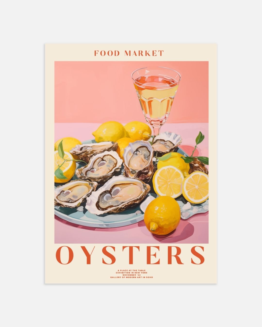 Oysters Poster – portret wanddecoratie van WallArtistic