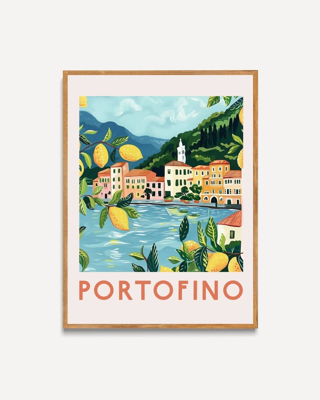 Portofino aan de kust Poster – portret poster als wanddecoratie