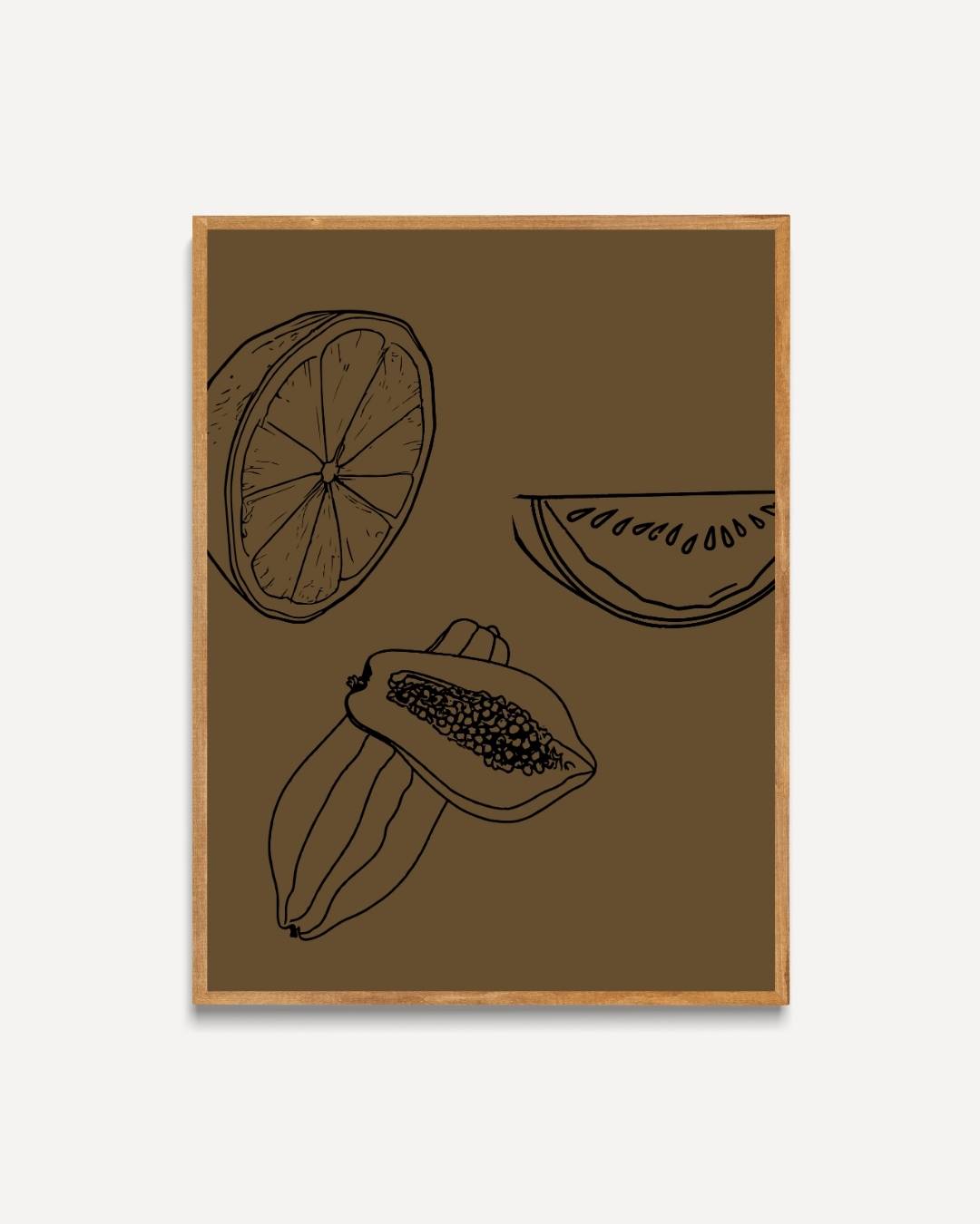 Fruit mix Poster – portret poster als wanddecoratie