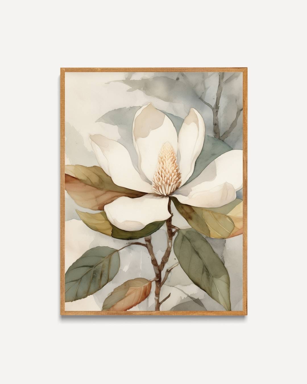 Magnolia bloemkunst Poster – portret poster als wanddecoratie