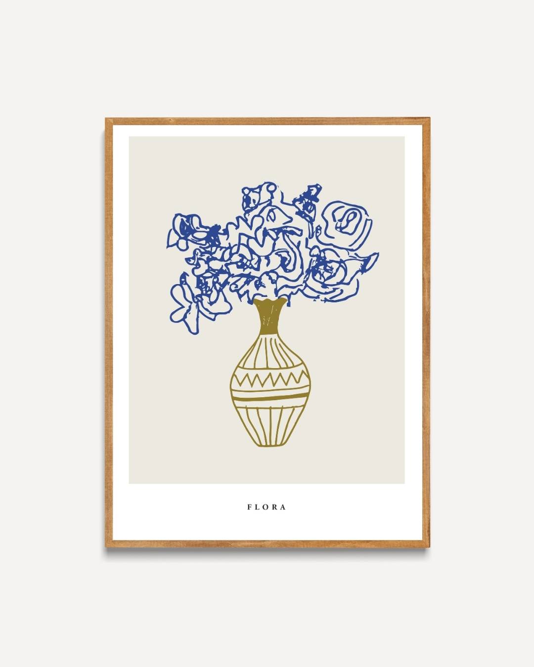Vintage bloemenvaas Poster – portret poster als wanddecoratie