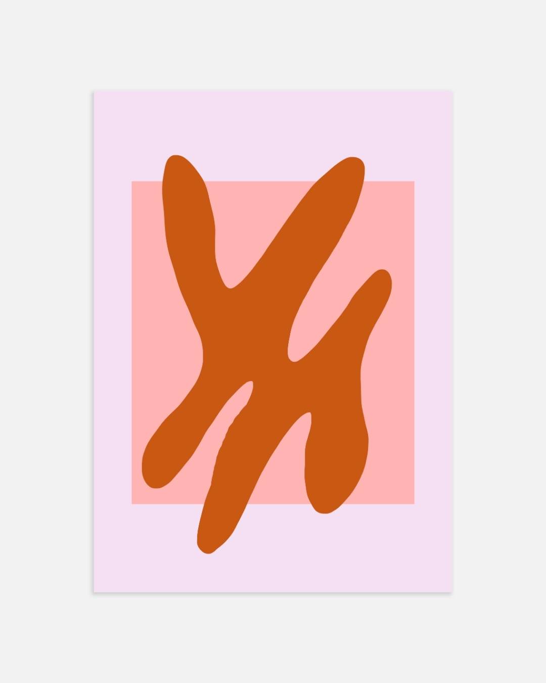 Abstract rust shape Poster – portret wanddecoratie van WallArtistic