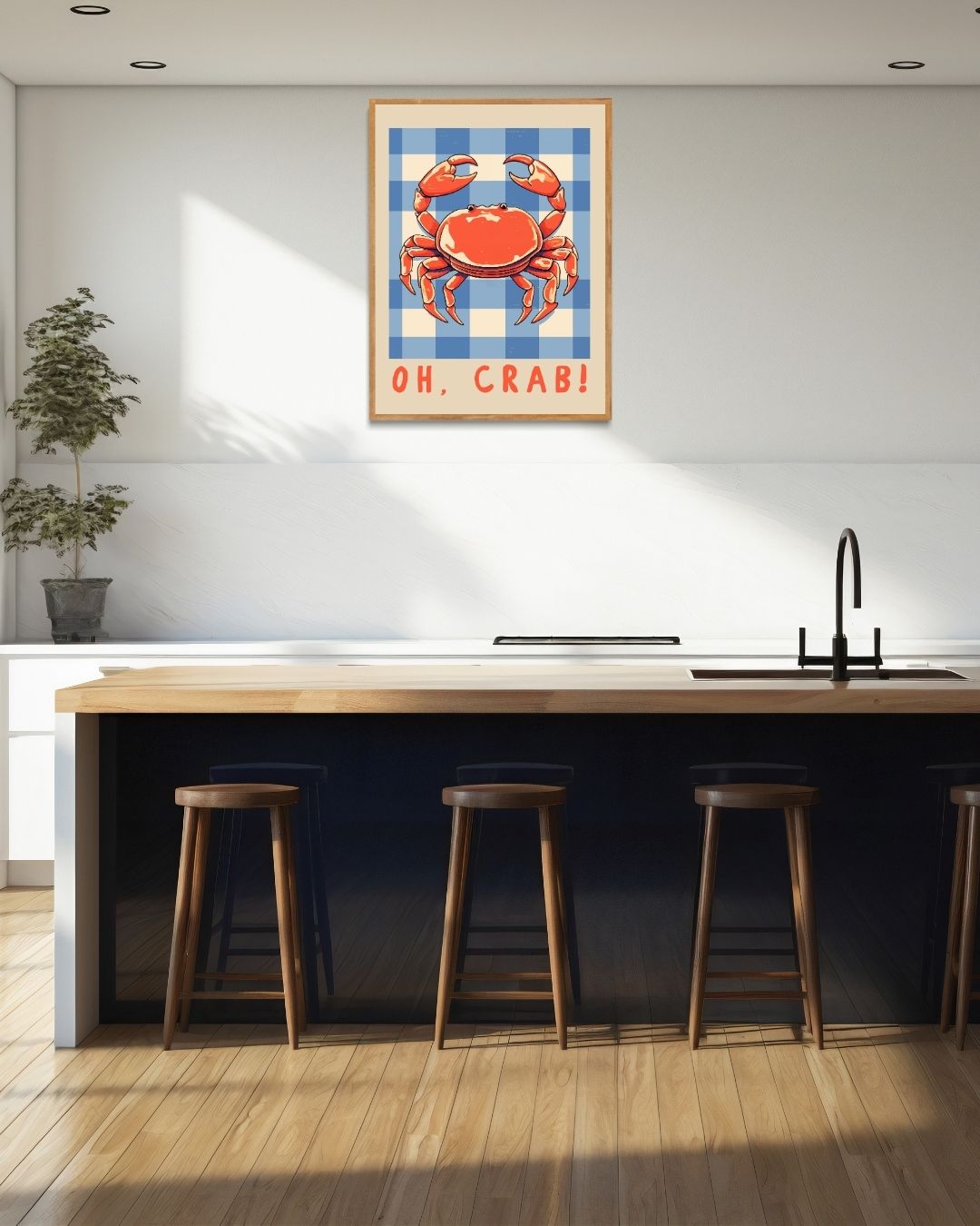 Oh, crab! Poster – staande poster voor modern interieur