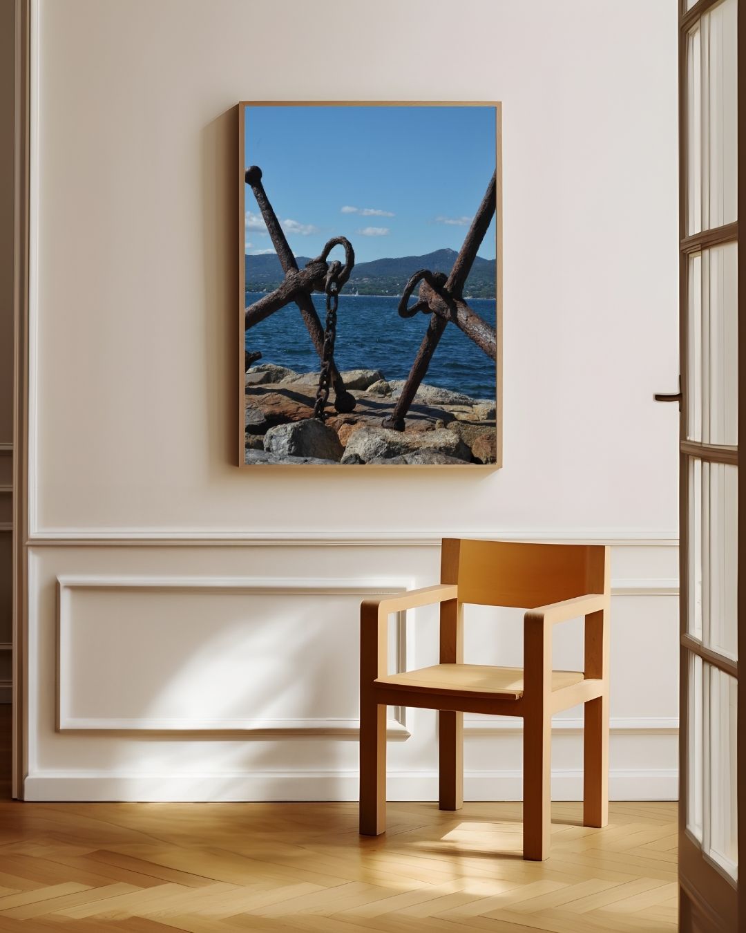 Ankers aan de kust Poster – staande poster voor modern interieur