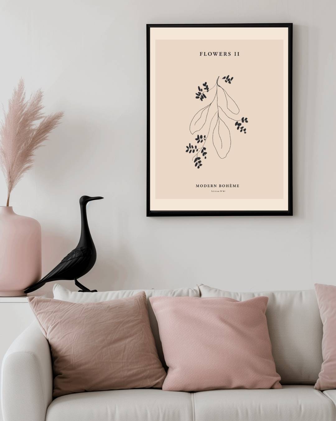 Flowers II Poster – staande poster voor modern interieur
