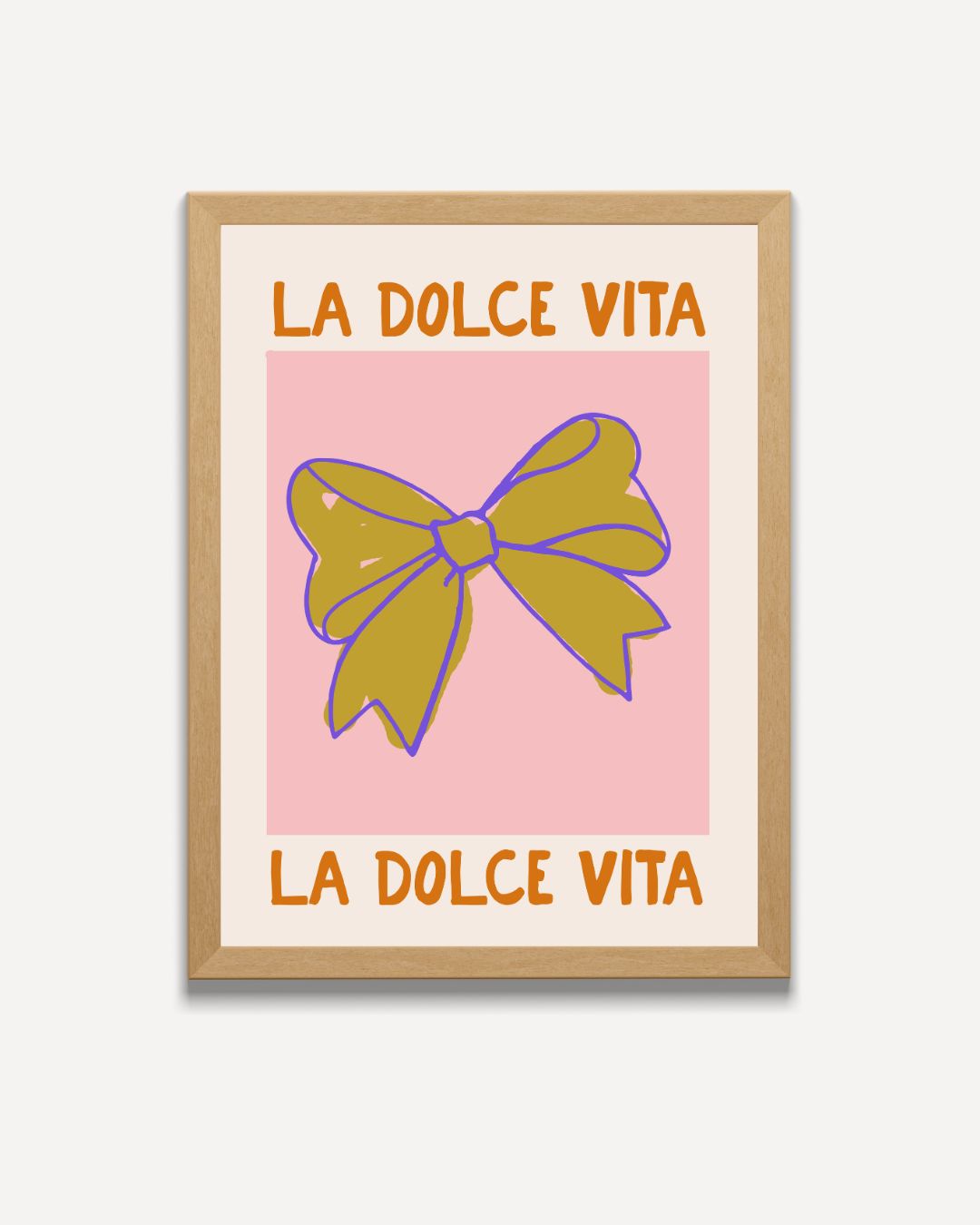 La Dolce Vita Strik Poster – portret poster als wanddecoratie