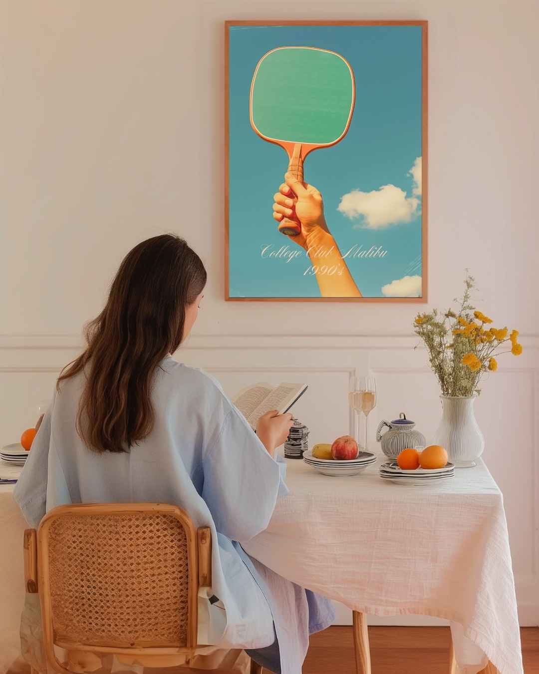 College Club Malibu Poster – staande poster voor modern interieur