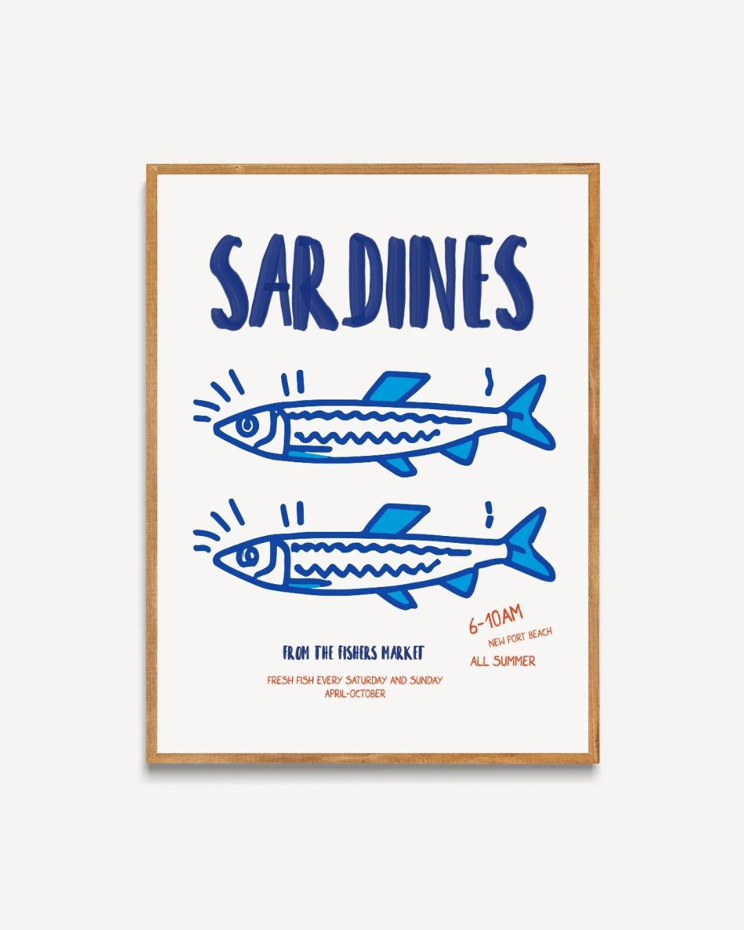 Sardines Poster – portret poster als wanddecoratie