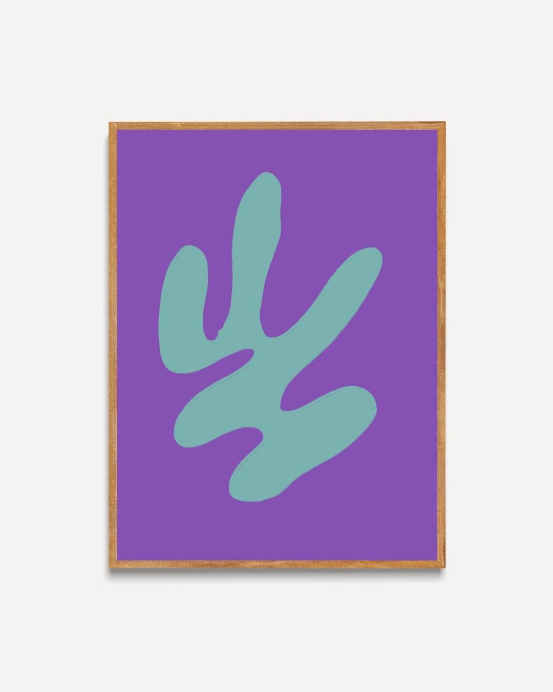 Abstract teal coral Poster – portret poster als wanddecoratie
