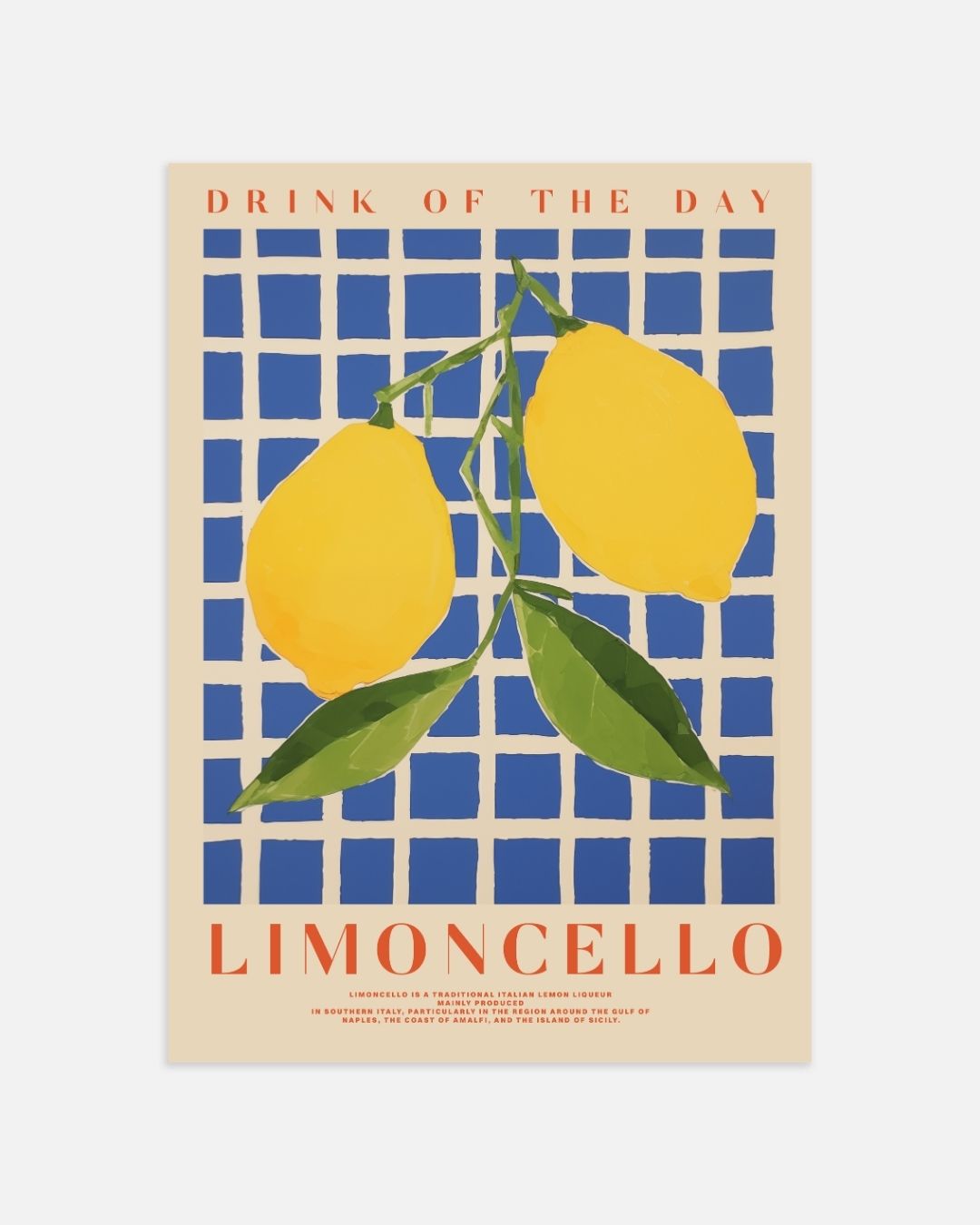 Limoncello Poster – portret wanddecoratie van WallArtistic
