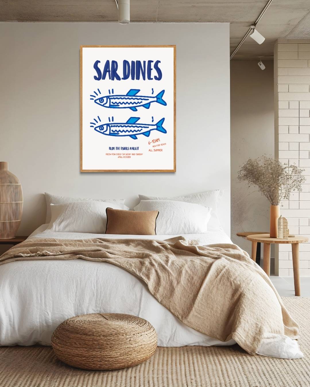 Sardines Poster – staande poster voor modern interieur
