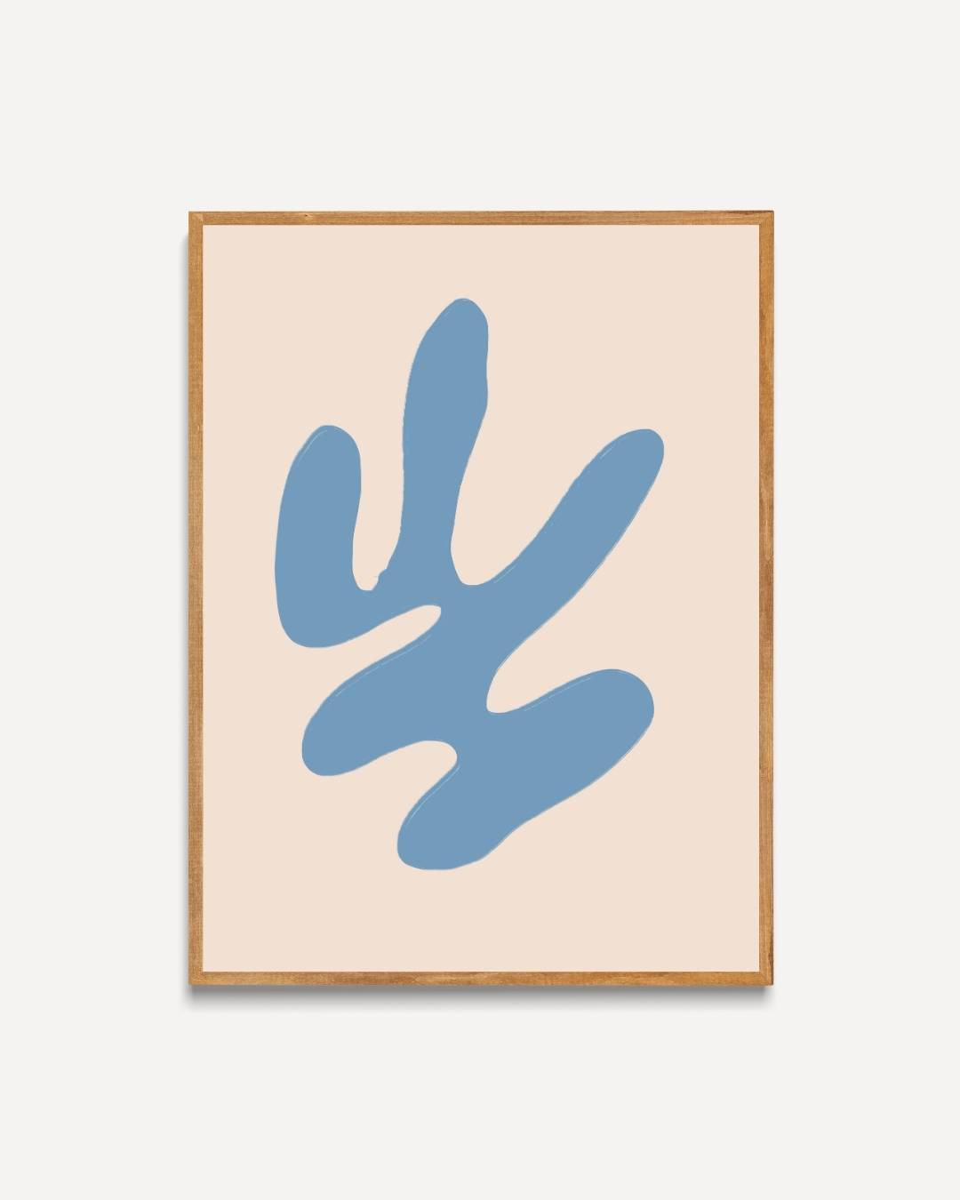 Abstract blue coral Poster – portret poster als wanddecoratie