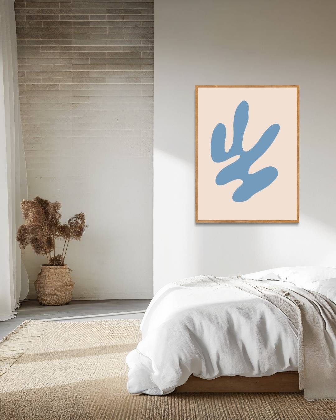 Abstract blue coral Poster – staande poster voor modern interieur