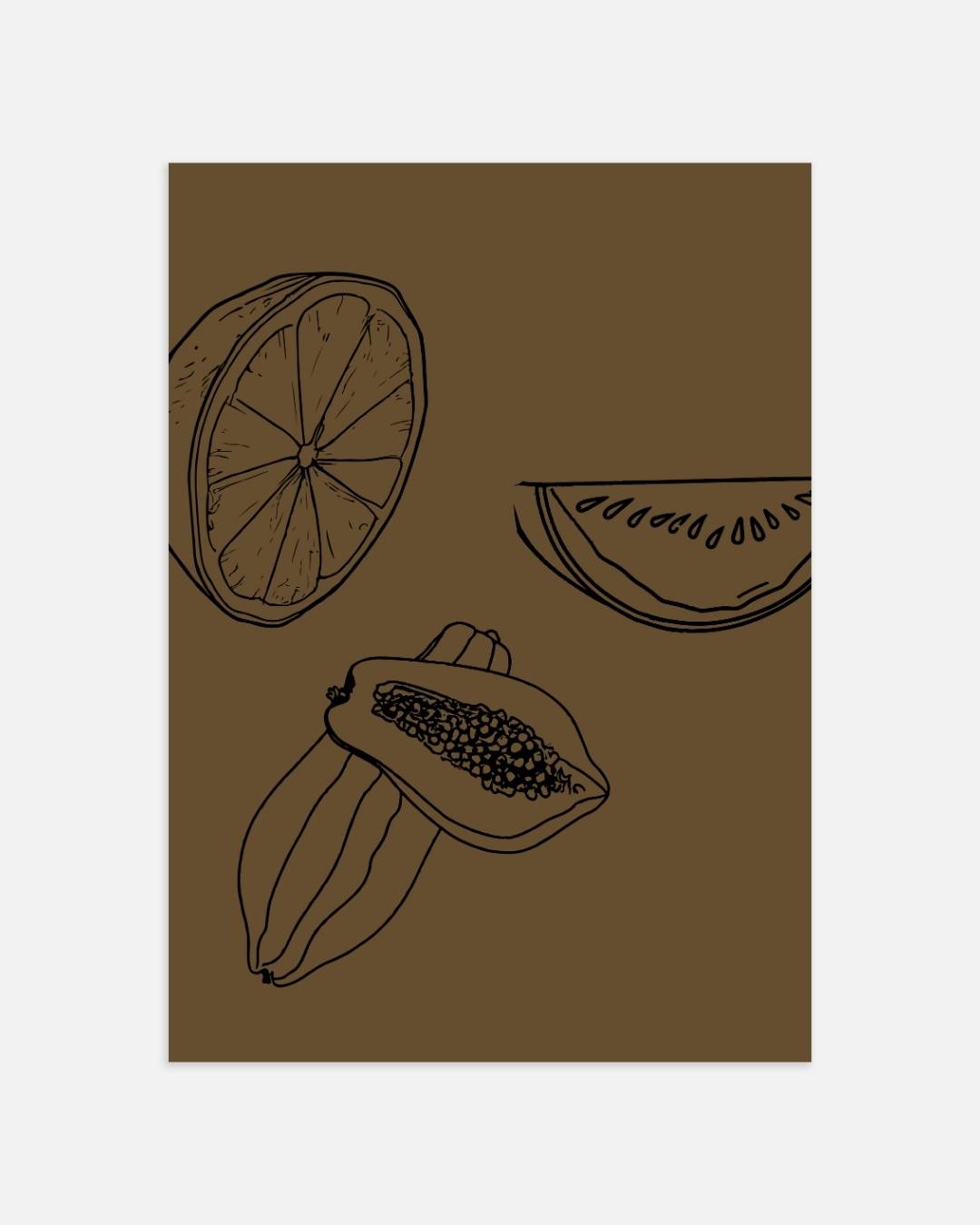 Fruit mix Poster – portret wanddecoratie van WallArtistic