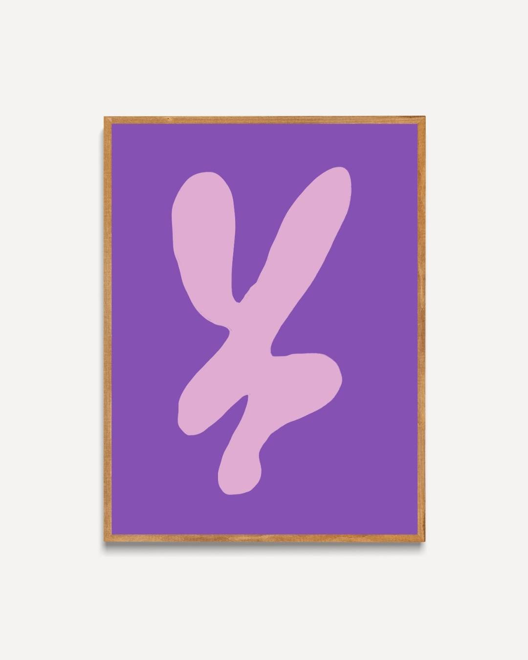 Abstract violet shape Poster – portret poster als wanddecoratie