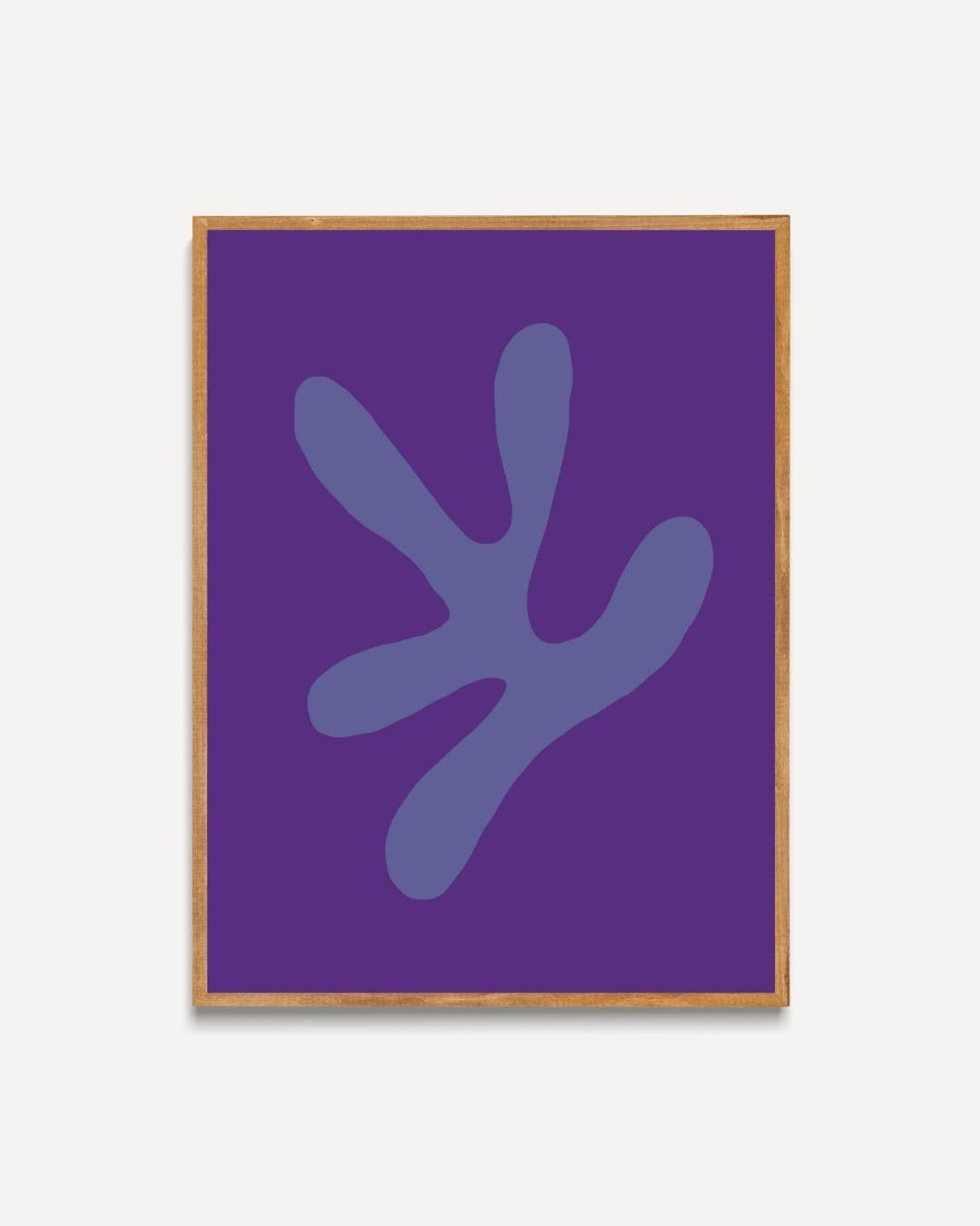 Abstract blauwe vorm Poster – portret poster als wanddecoratie