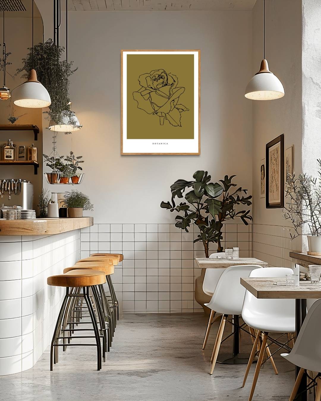 Botanische bloemen Poster – staande poster voor modern interieur