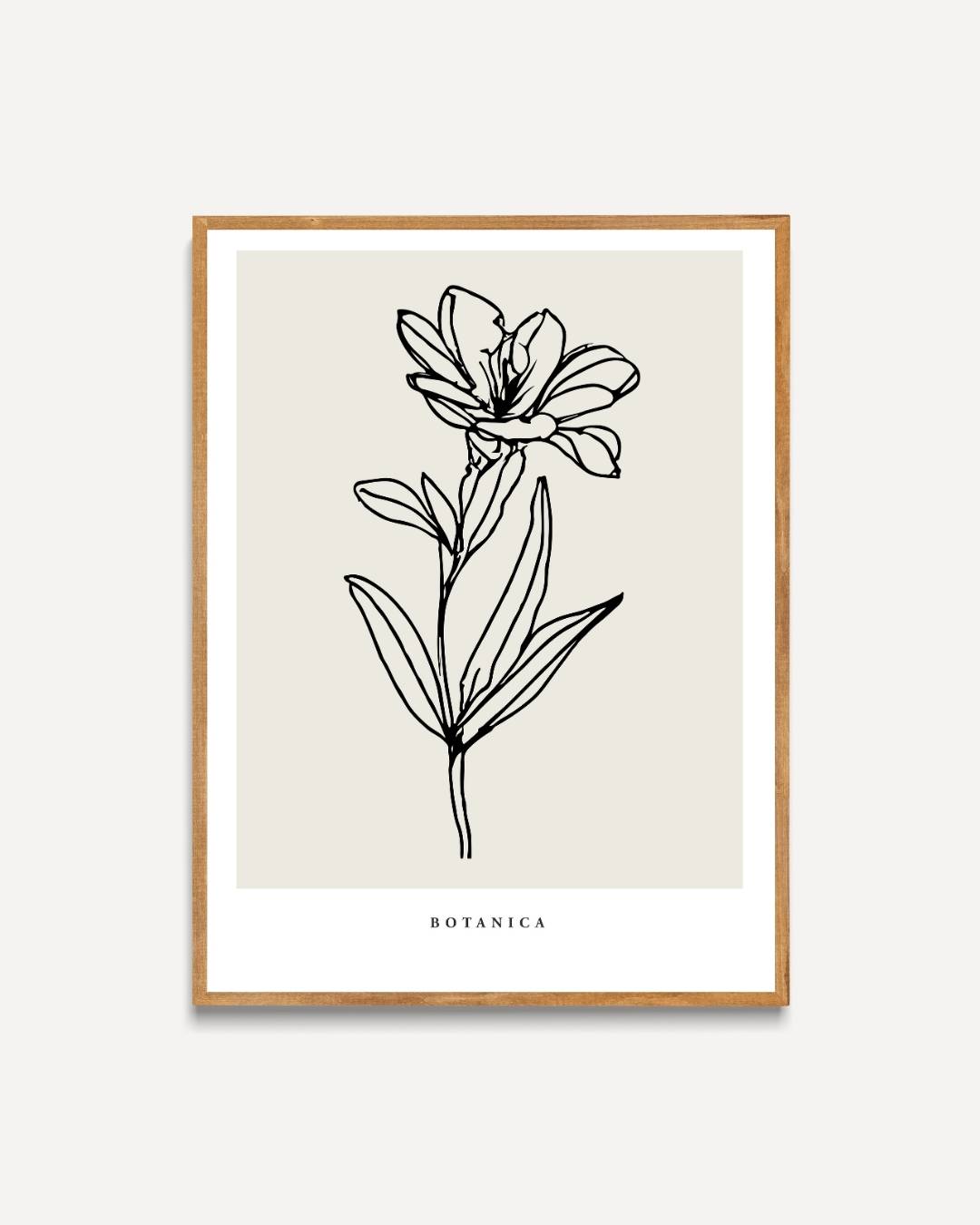 Klassieke bloem lijntekening Poster – portret poster als wanddecoratie