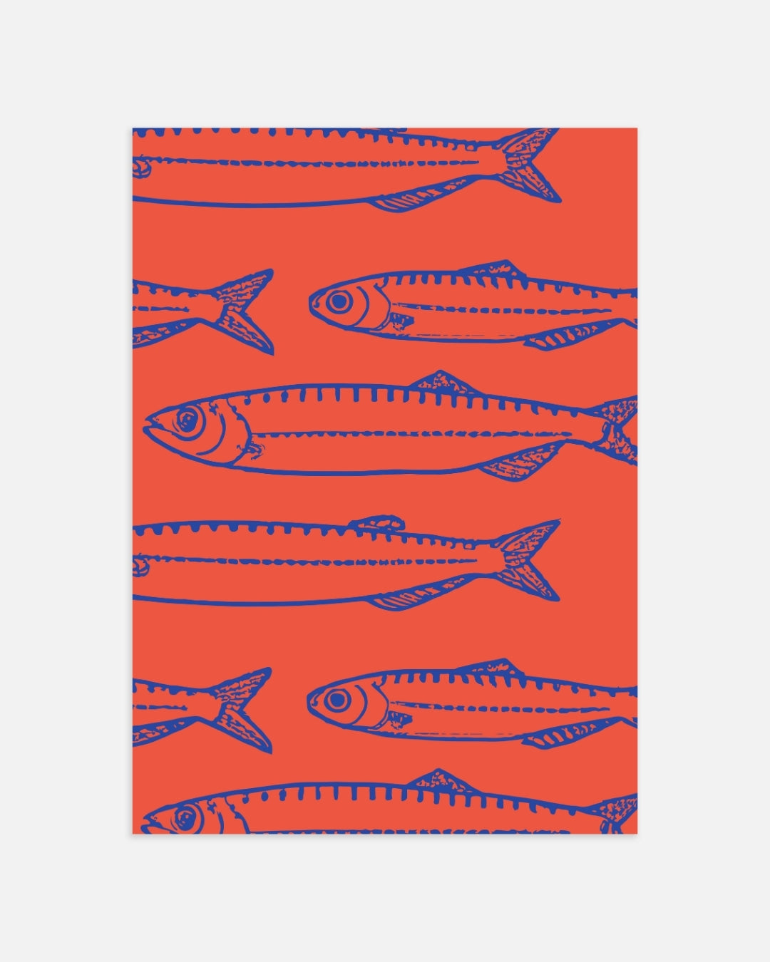 Maritieme Vis Illustratie Poster – portret wanddecoratie van WallArtistic