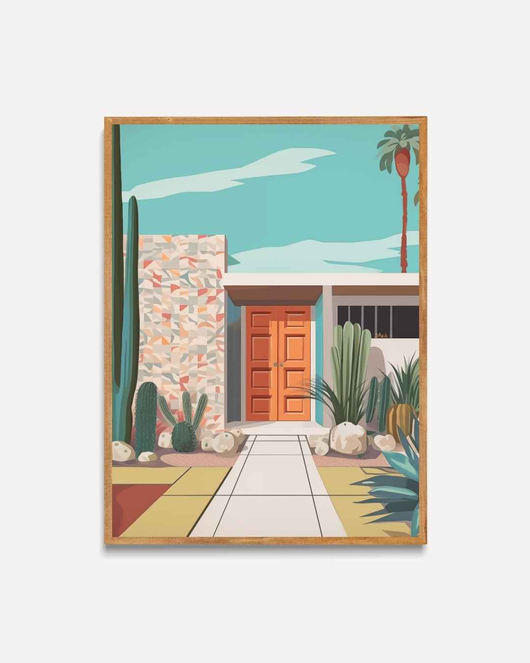 Modern Desert Oasis Poster – portret poster als wanddecoratie