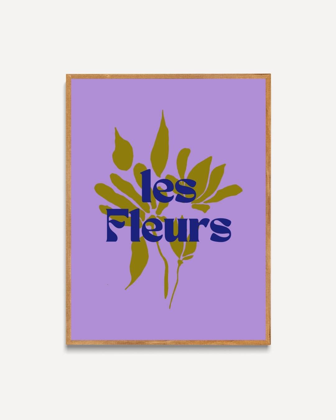 Les fleurs abstracte bloemensilhouet Poster – portret poster als wanddecoratie