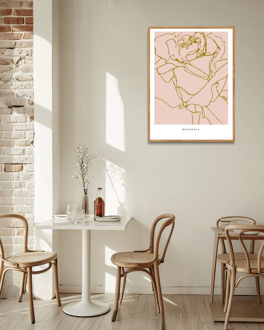Botanische lijntekening Poster – staande poster voor modern interieur