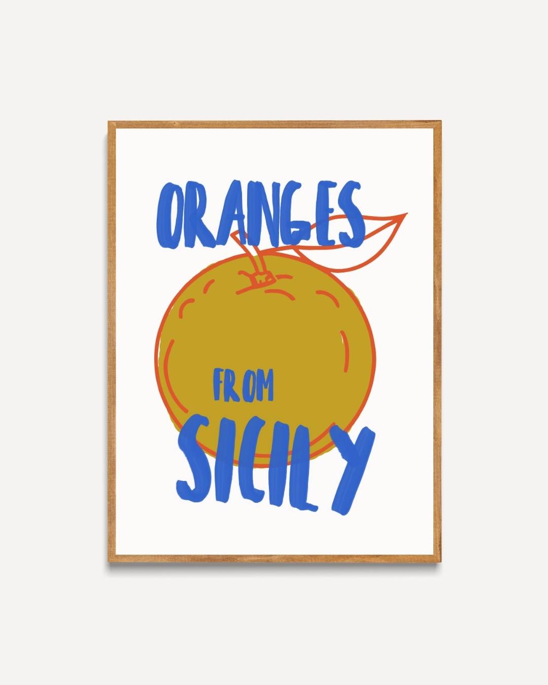 Oranges from Sicily Poster – staande poster voor modern interieur