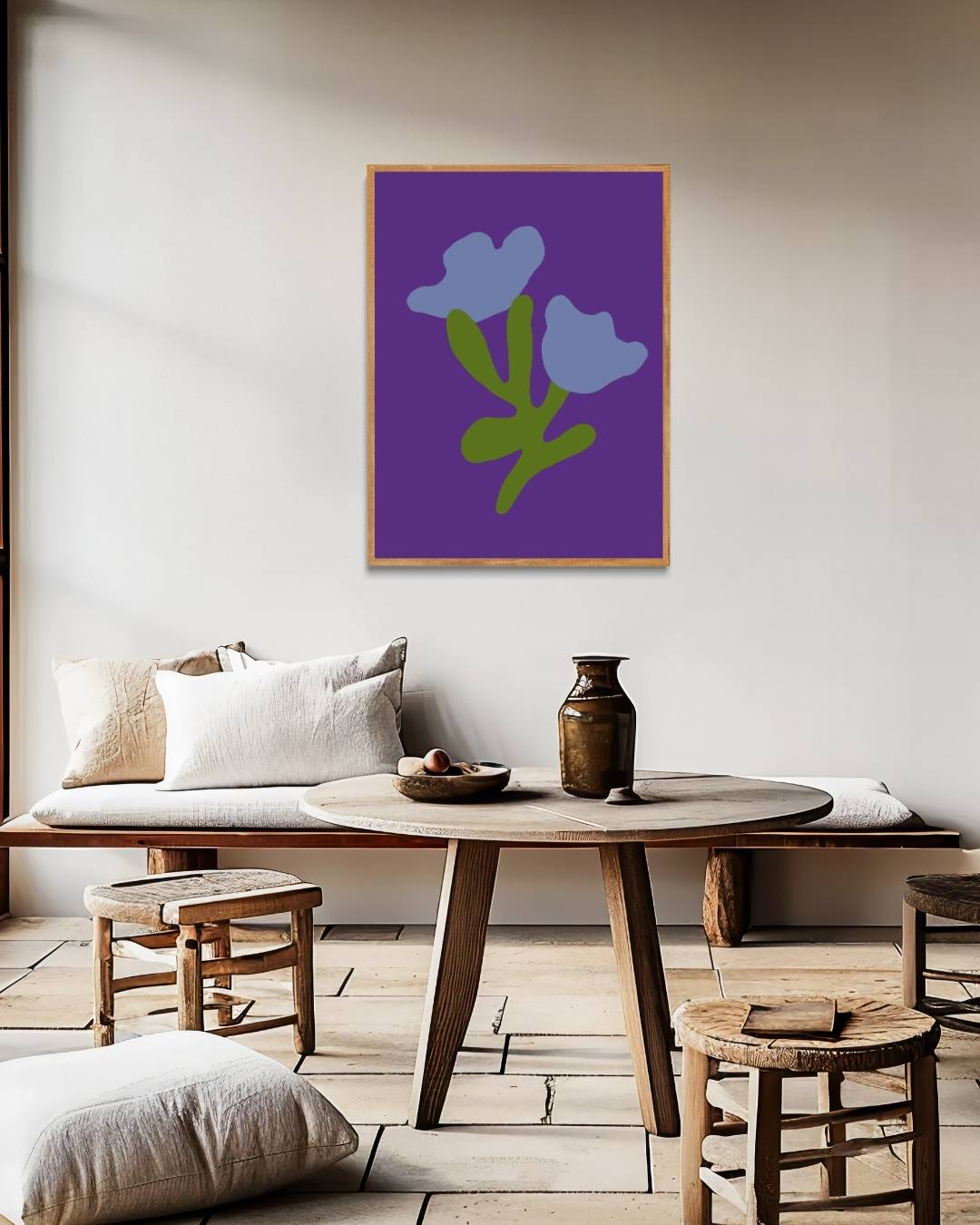 Abstracte bloemencompositie Poster – staande poster voor modern interieur