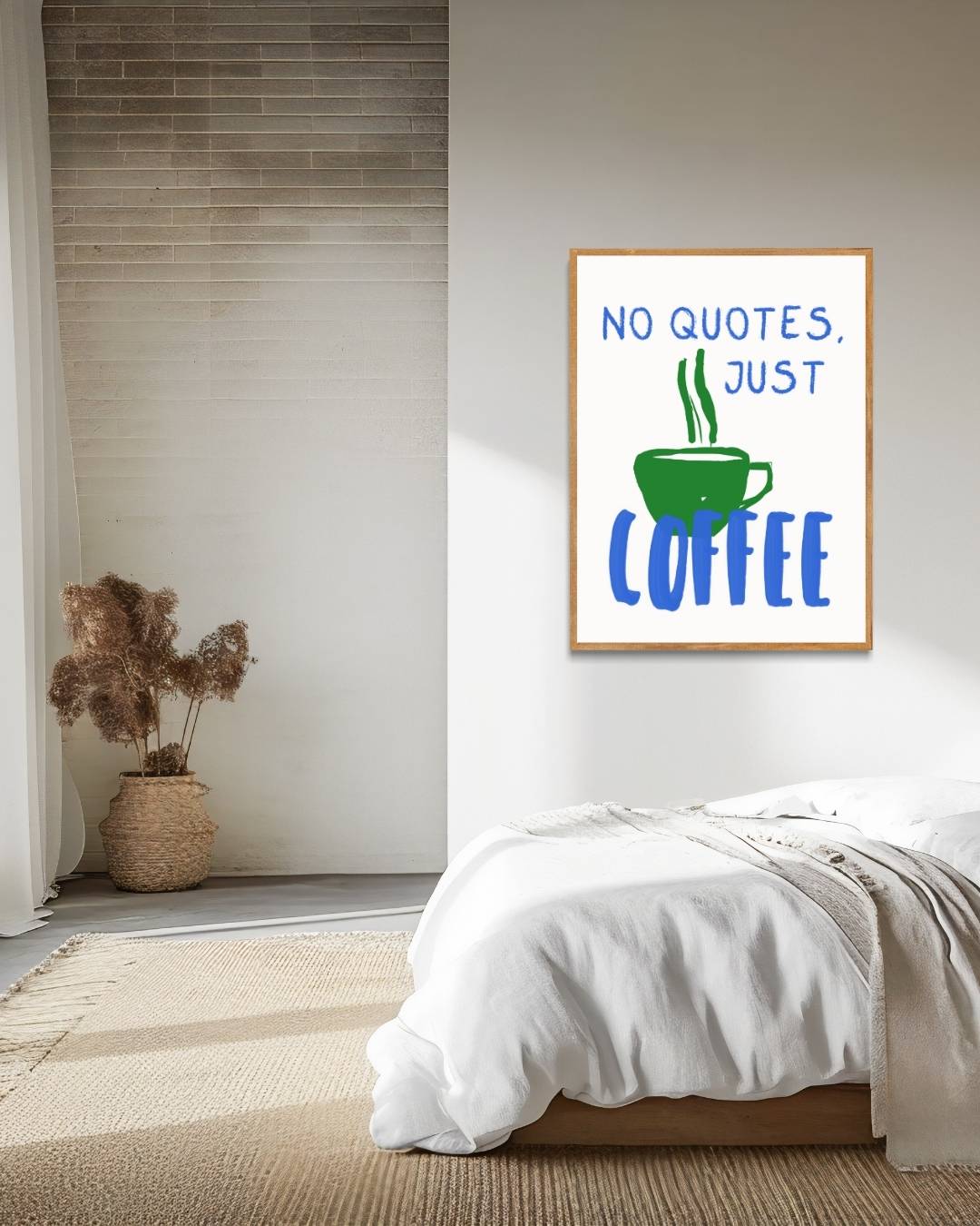 No quotes just coffee Poster – portret wanddecoratie van WallArtistic