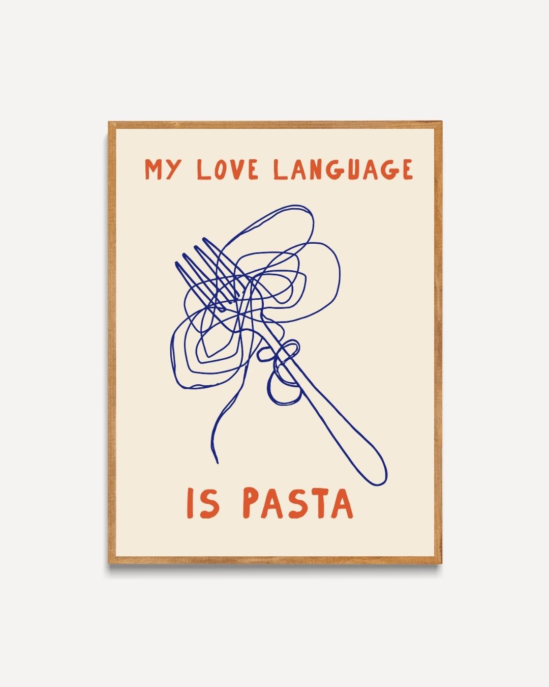 Love language pasta Poster – portret poster als wanddecoratie