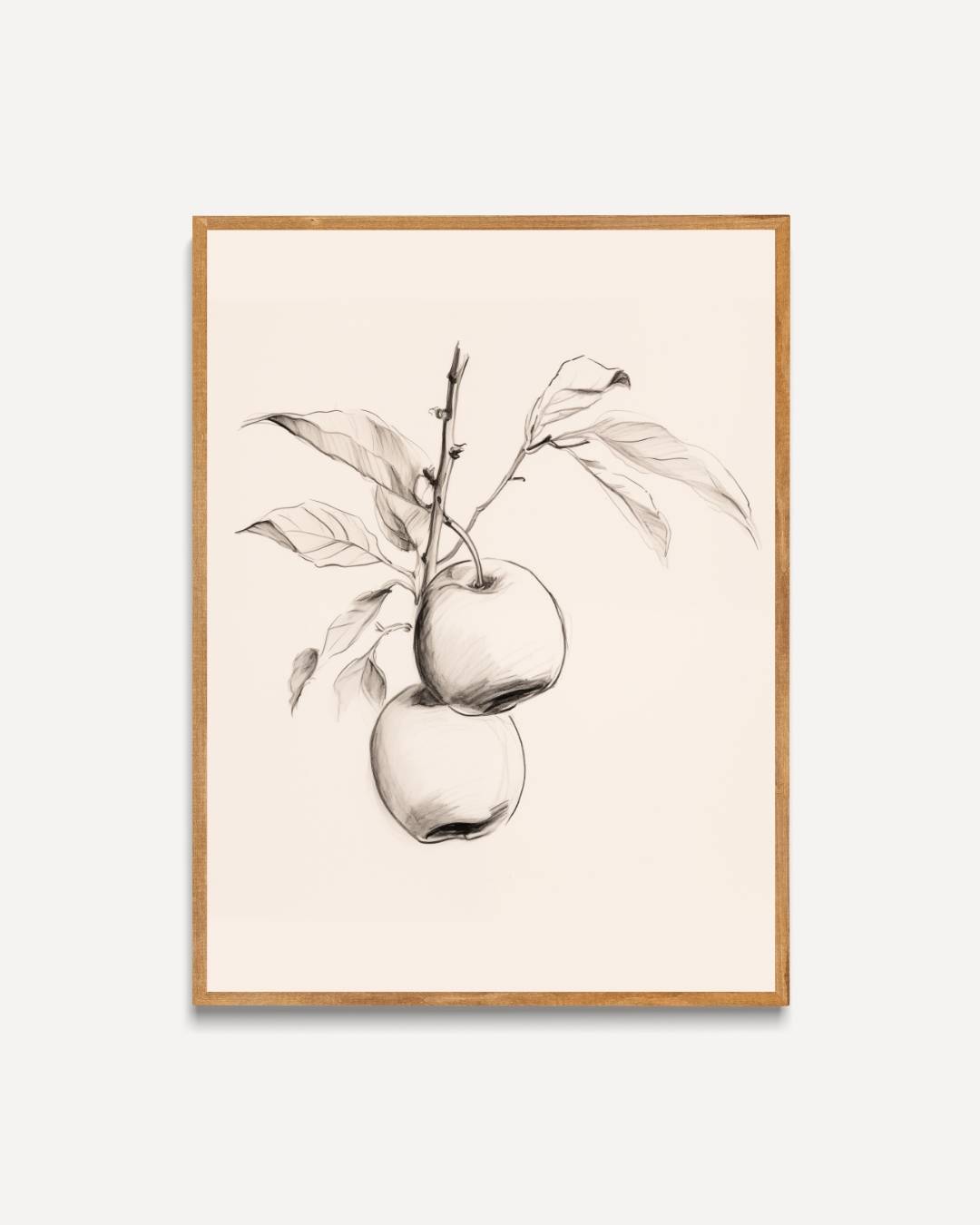 Realistische appelillustratie Poster – portret poster als wanddecoratie
