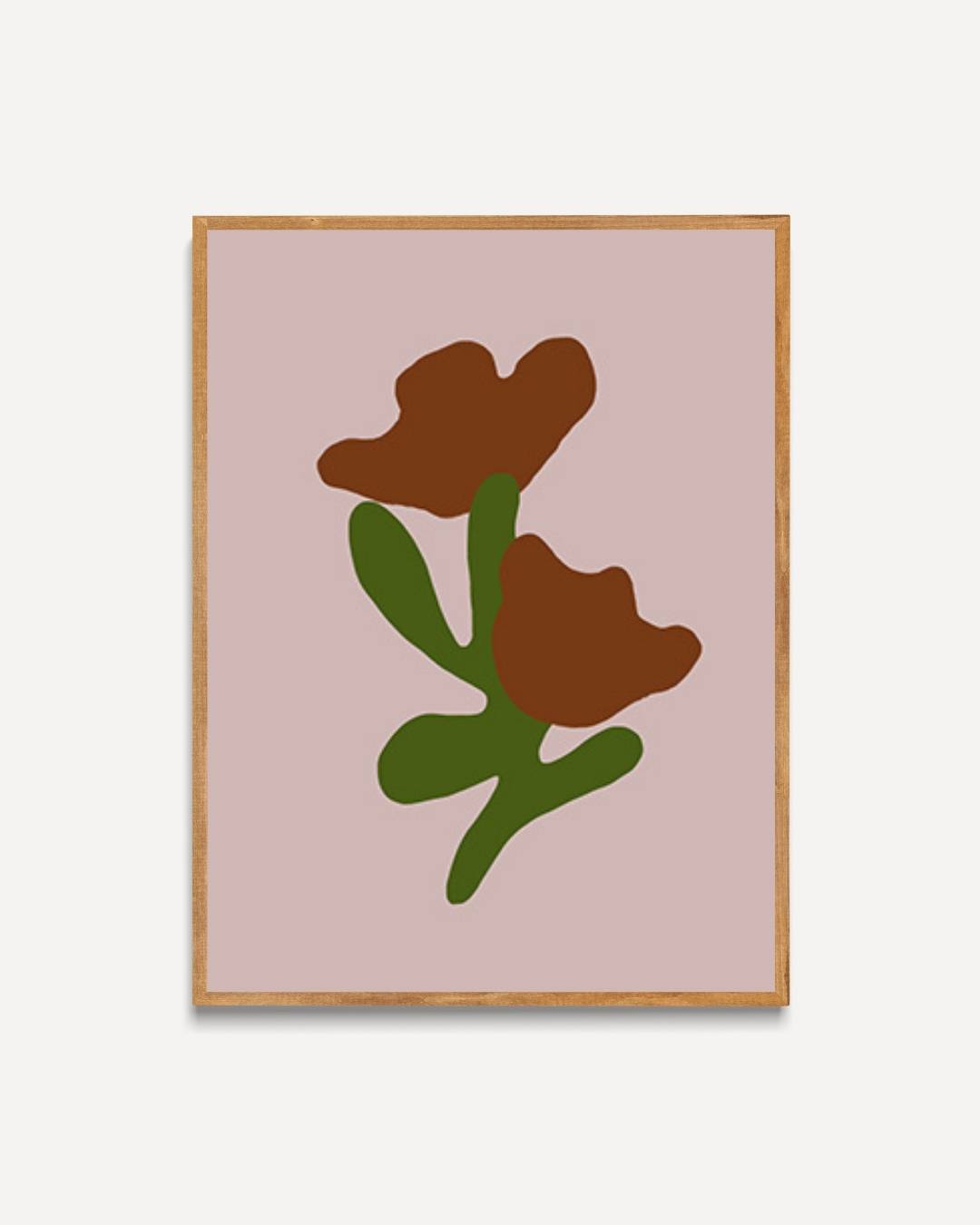 Abstracte groene bloemen Poster – portret poster als wanddecoratie