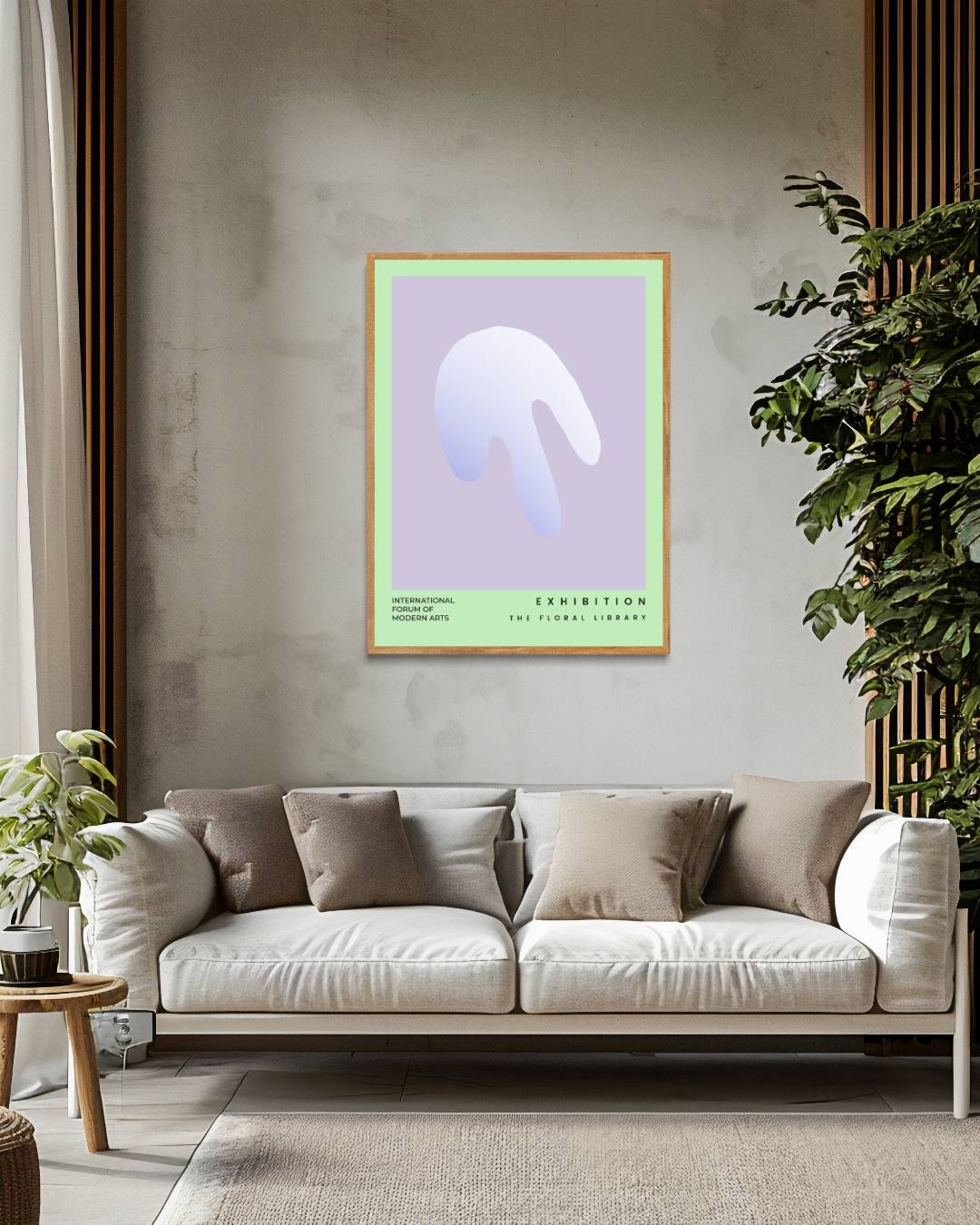 Abstracte kunstexpositie Poster – staande poster voor modern interieur