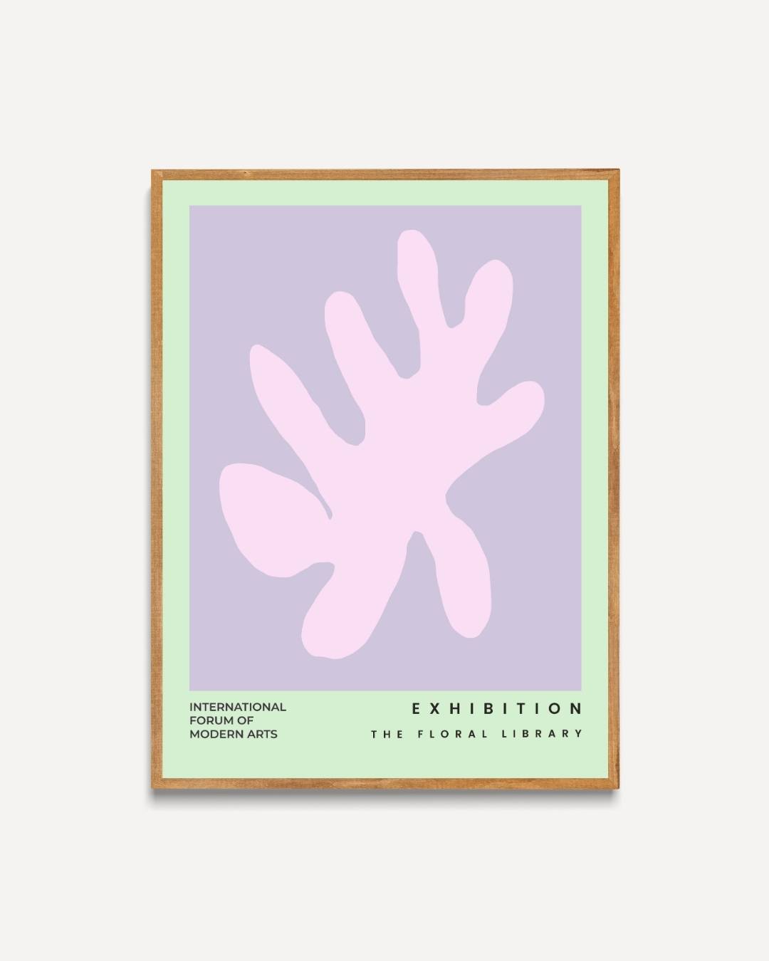 Abstracte pastelkleurige vorm Poster – portret poster als wanddecoratie