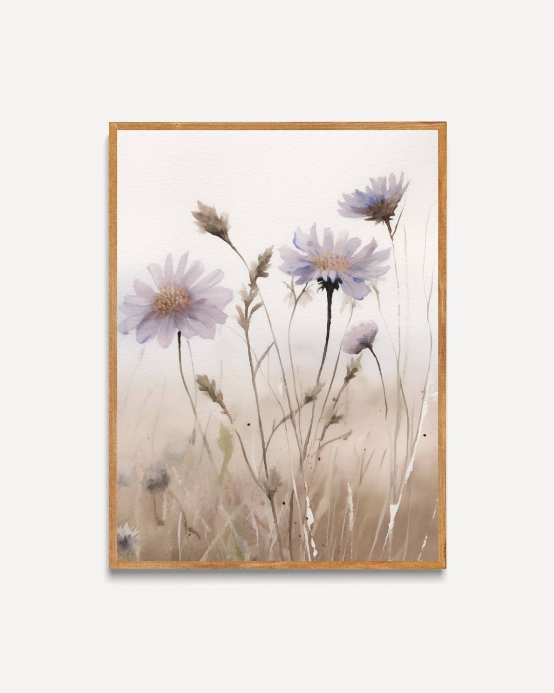 Veldbloemen in aquarel Poster – portret poster als wanddecoratie