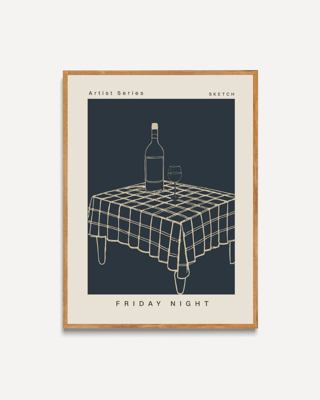 Friday night tafereel Poster Kunstwerk – portret poster als wanddecoratie