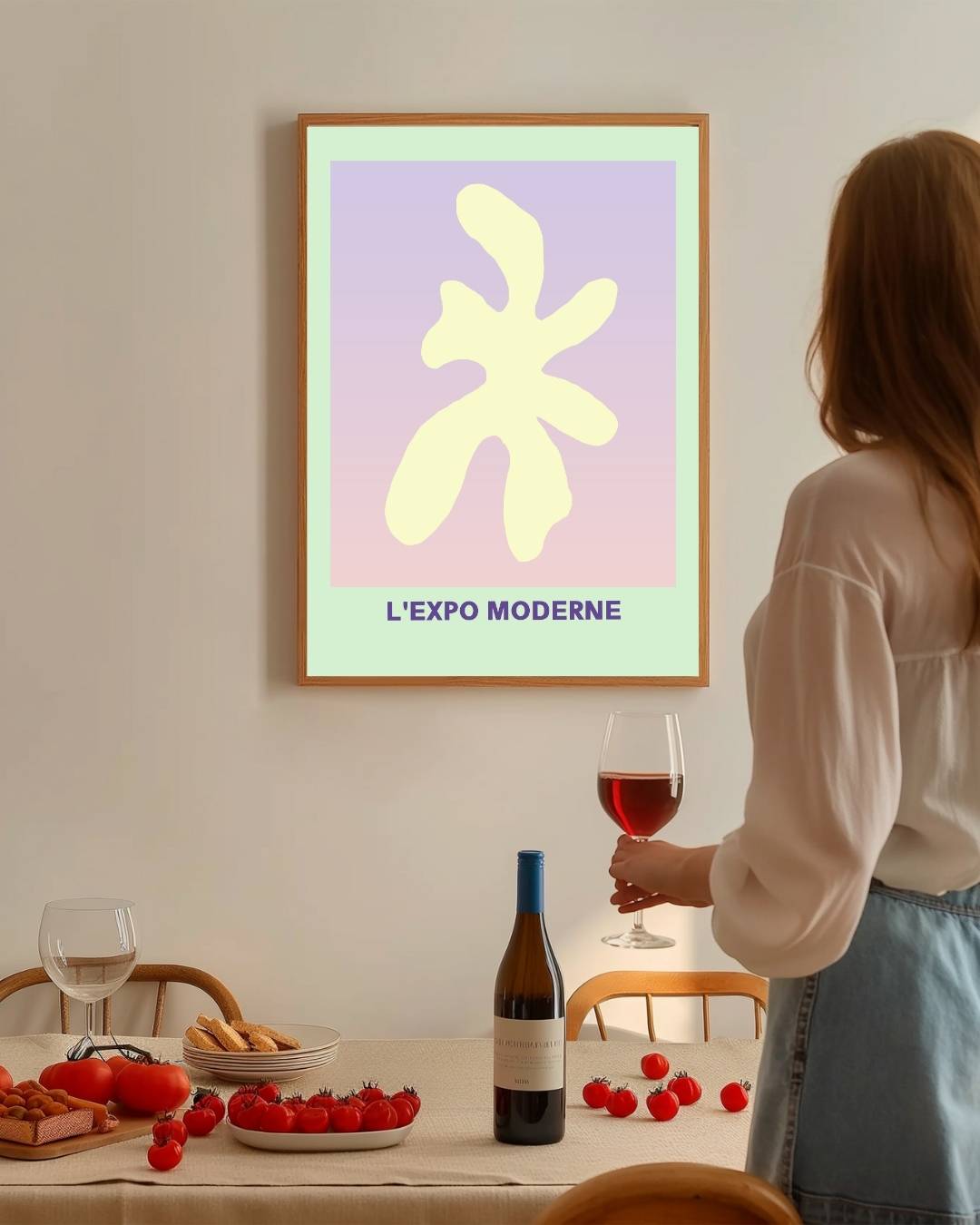 L'Expo Moderne Gradient Poster – staande poster voor modern interieur