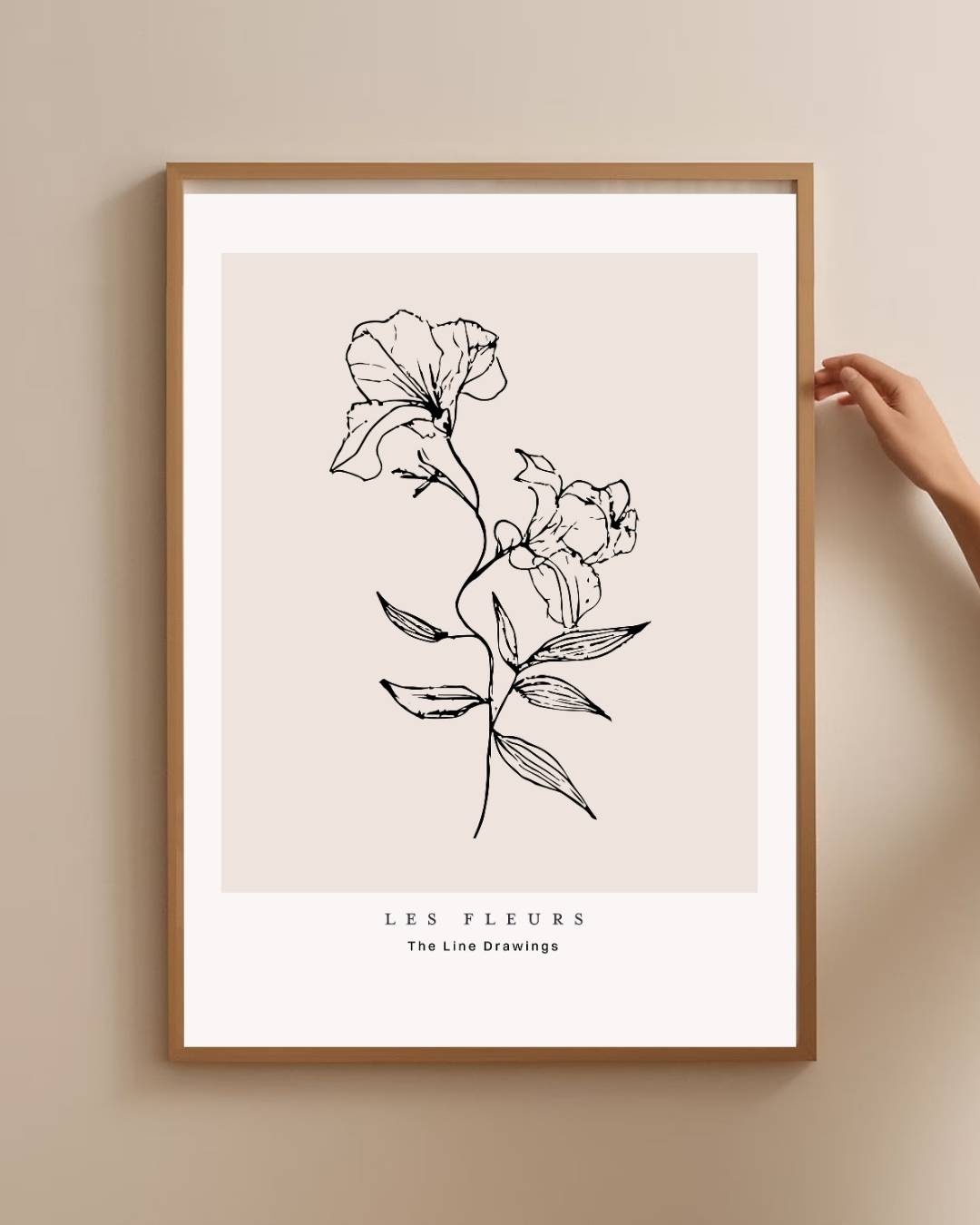 Floraal kunstwerk Poster – staande poster voor modern interieur