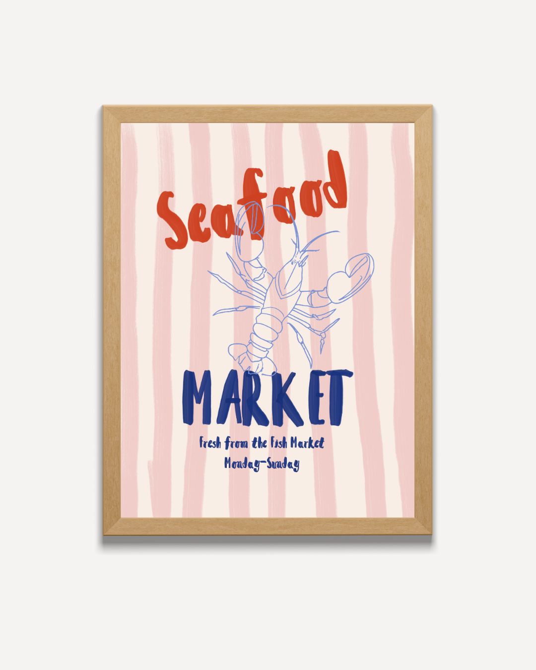 Seafood Market Poster – portret poster als wanddecoratie