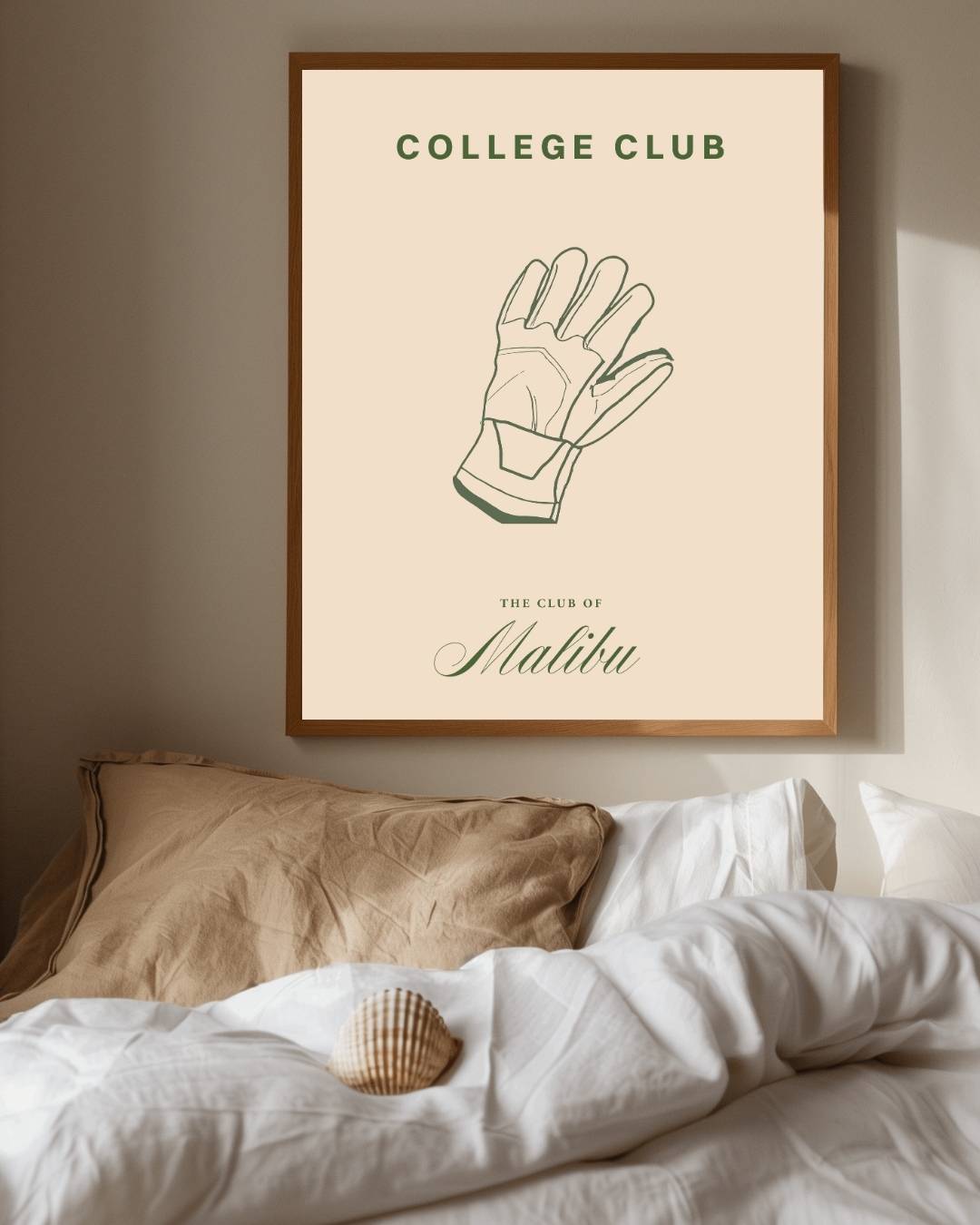College Club handschoen Poster – staande poster voor modern interieur
