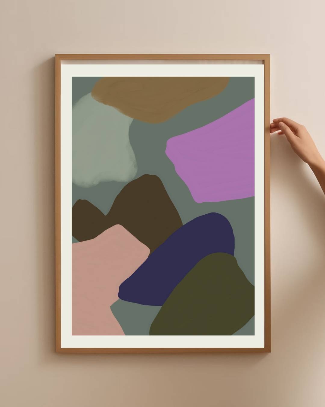 Abstracte compositie Poster – staande poster voor modern interieur