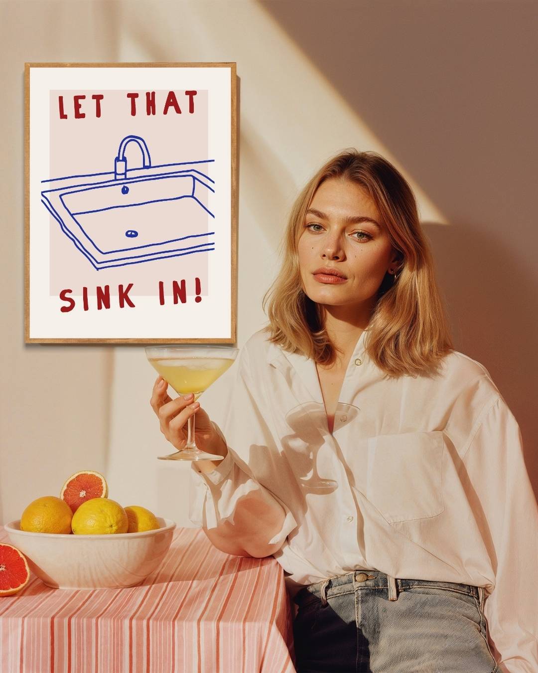 Sink in style Poster – staande poster voor modern interieur