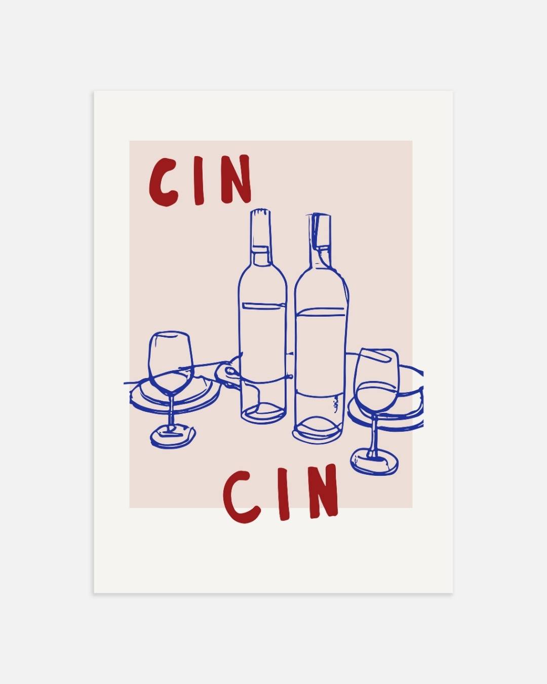 Cin cin Poster – portret wanddecoratie van WallArtistic
