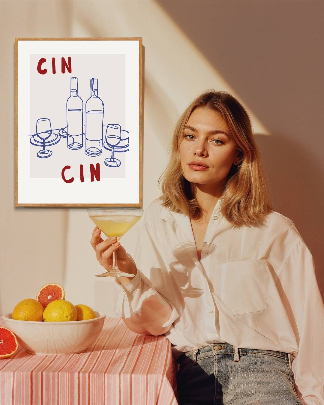Cheers Poster – staande poster voor modern interieur