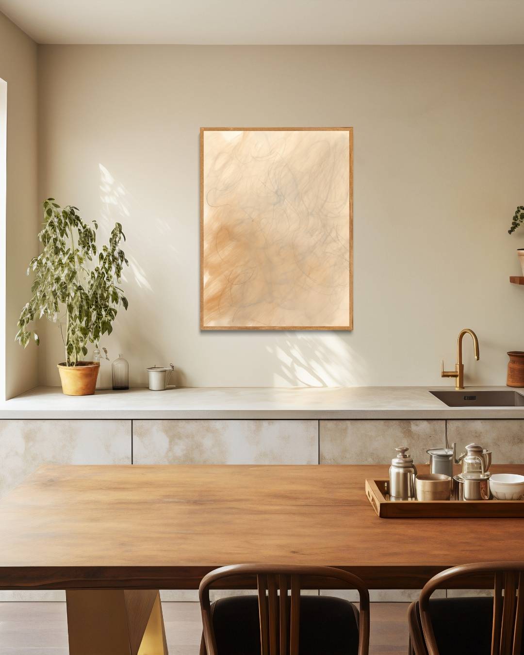 Zachte aardetinten Poster – staande poster voor modern interieur