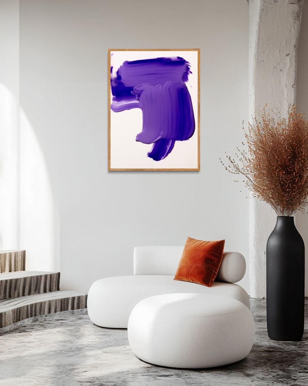 Purple brushstroke Poster – staande poster voor modern interieur
