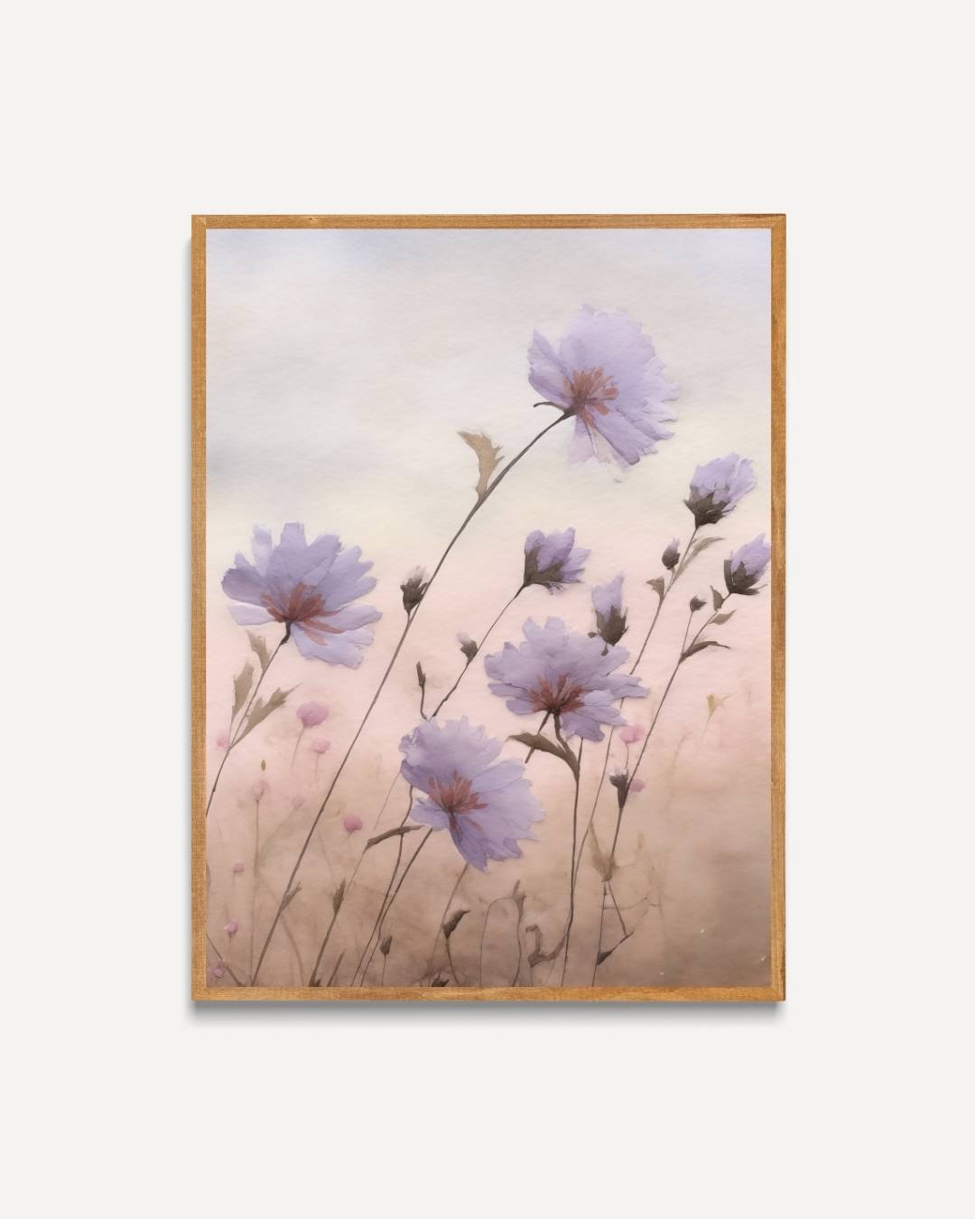 Zomerbloemen in aquarel Poster – portret poster als wanddecoratie
